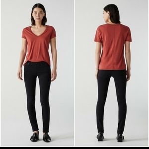 Womens Adriano Goldschmied The Stilt Cigarette Leg Jean 27R Black